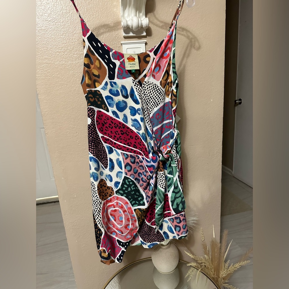 FARM Rio Red and Pink Mini Dress - Picture 8 of 15